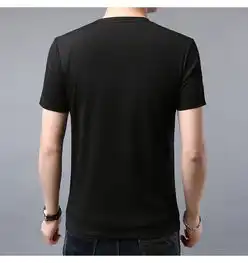 莫代尔棉打底衫体恤半袖男士上衣服夏季短袖t恤男韩版潮流v领牌服