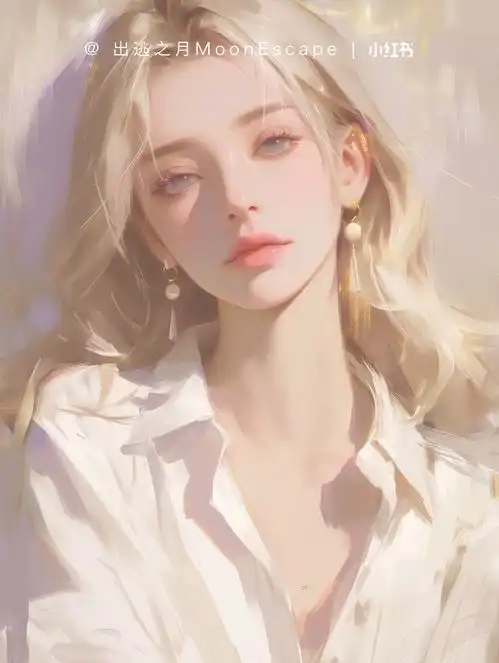 油画人物手绘看起来就很贵油画风人像