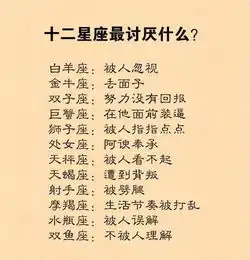 12星座最讨厌是什么处女讨厌阿谀奉承,狮子讨厌被人指指点点