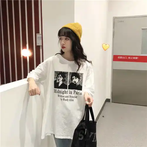 短袖女学生韩版宽松社会衣服原宿风bf半袖t恤潮百搭ins港风上衣夏