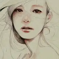 手绘插画头像韩国手绘唯美短发插画头像女生