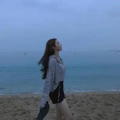 清新唯美欧美女生意境背影