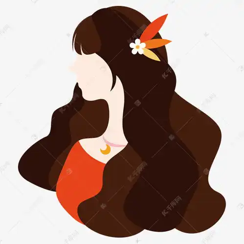 女神节卷发唯美女性剪纸素材图片免费下载千库网