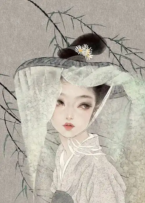 80后清华才女,把词牌名画成古风美人