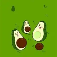 牛油果卡通图片绿色可爱的牛油果卡通图片