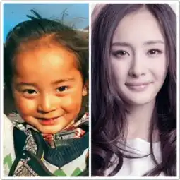 当小屁孩撞脸女星,本以为赵丽颖最像,看到杨幂小糯米