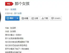 抖音那个女孩为你哭红了双眼歌名是什么那个女孩在线试听歌词