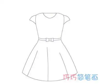 漂亮长裙公主裙的画法怎么画连衣裙简笔画图片