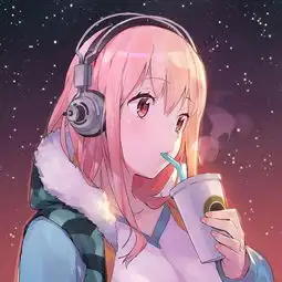 萌妹子耳机娘动漫中的可爱耳机女孩