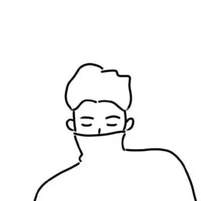 手绘的简单情头黑白头像