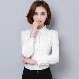 w2017秋季新款女式上衣蝴蝶结刺绣百搭文艺修身长袖打底衫小衫