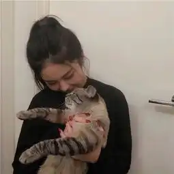女生抱着猫猫爱心满满头像你是最特别的那一个
