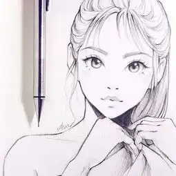 90后美女的小清新二次元动漫手绘,千万不要错过