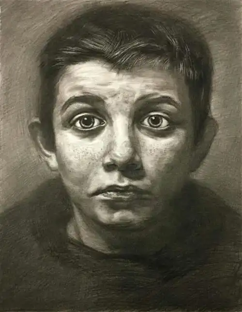 手绘黑白素描女生男生老人,别具风格的绘画艺术