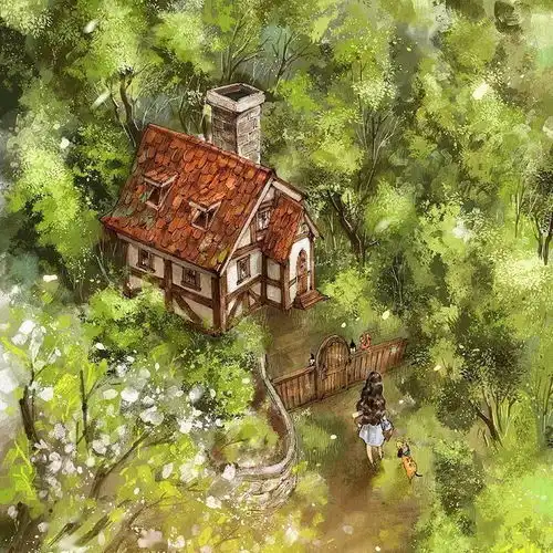这插画,美如仙境