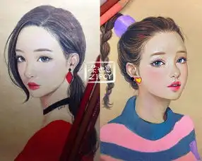 看美女笔下丨彩铅画唯美女孩肖像