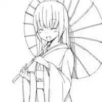女孩头像素描图片黑白色可爱动画素描女孩