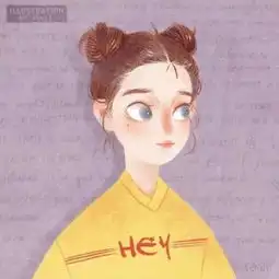 手绘女生头像谁还不是蠢萌萌卡通动漫头像我要个性网
