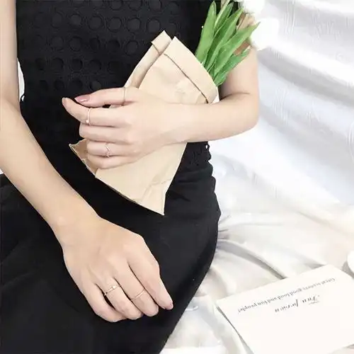 ins风戒指女学生韩版简约网红个性食指戒情侣男女开口关节社会戒