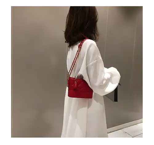 网红菱格流浪包包女2021夏新款高级感法国小众百搭洋气ins斜挎包