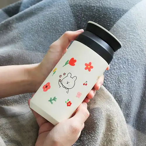 磨砂创意可爱保温杯ins原宿风学生不锈钢水杯小仙女网红简约杯子