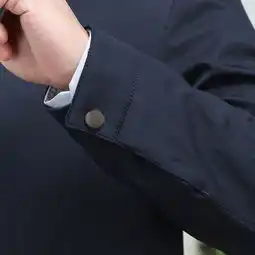 汤河之家中年翻领商务男士2019新款春秋男式夹克外套爸爸装男装