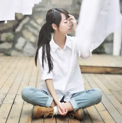 空气猫森女宽松长袖白衬衫小清新棉女文堆糖,美好生活研究所