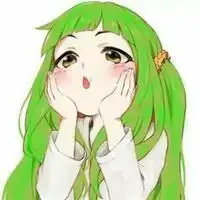 美少女绿色头发头像微信头像图片大全