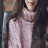 女生高领毛衣头像微信头像图片大全