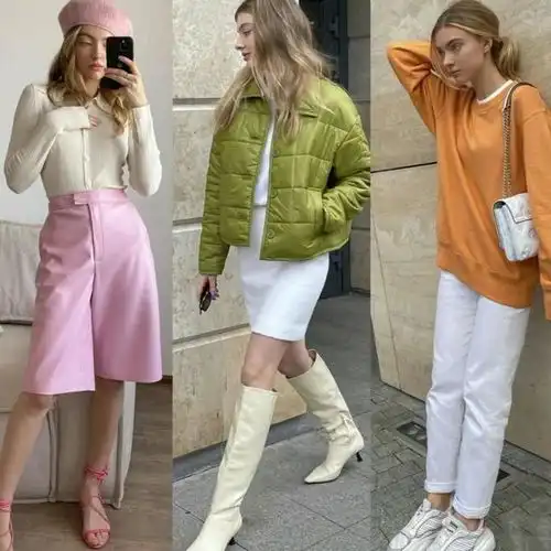 莫兰迪色搭配有多高级看这位俄罗斯美女就知道,温柔又时尚
