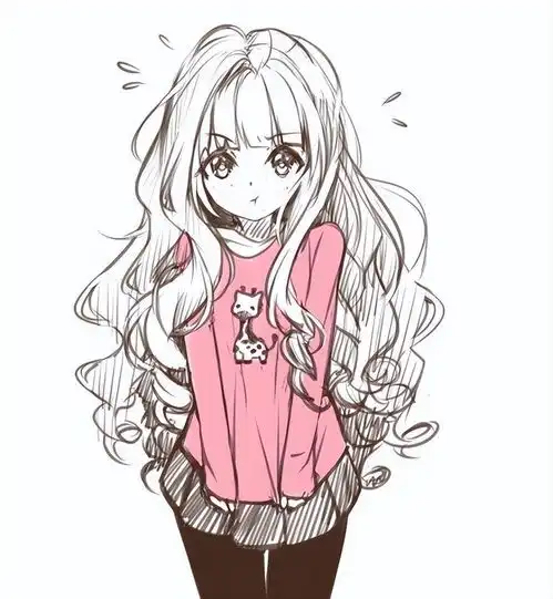 素描动漫风格的女孩图纸27张