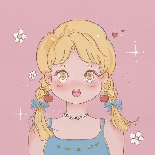 姐妹团的少女心手绘头像