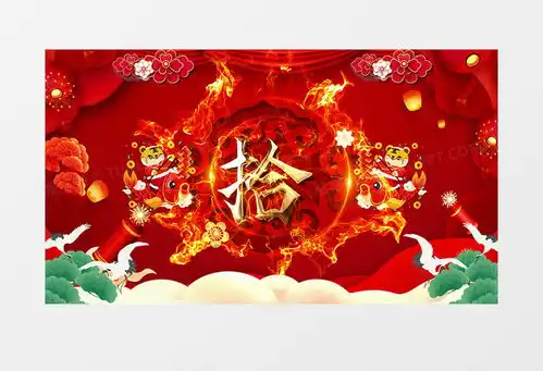 2022喜庆中国风虎年新年倒计时开场ae模板视频素材下载aep格式熊猫办公