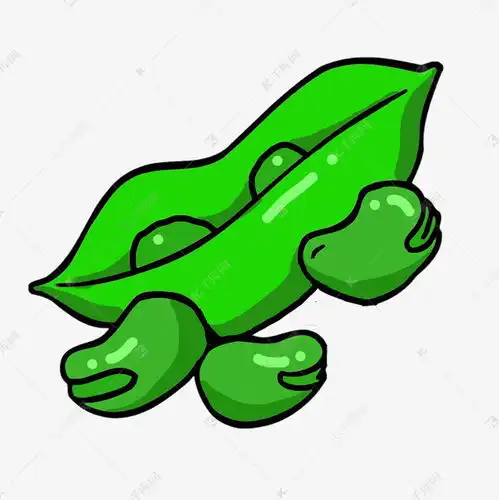 卡通绿色的扁豆插画素材图片免费下载千库网