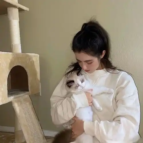 绝美女生头像猫猫和宝贝