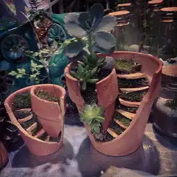 烂花盘里的童话花园,给自家添分