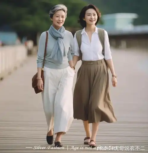 50岁女性春季穿搭指南过膝裙直筒裤鞋子搭对了才时尚