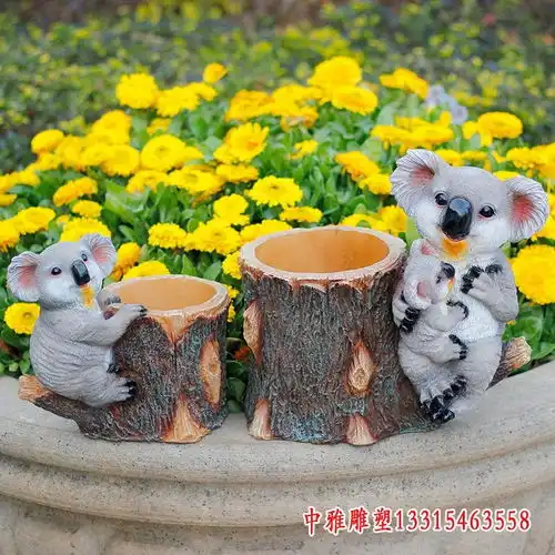 玻璃钢花盆造型雕塑鞍山树脂雕塑花盆厂家