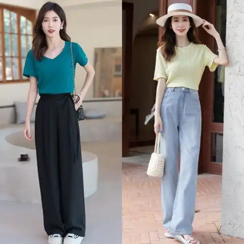 夏天,穿来穿去还是阔腿裤最时髦,洋气显瘦,怎么穿都不出错