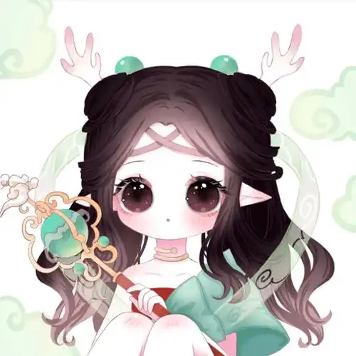 动漫女生头像铃铛遇到风会响,我遇到你,心里的小鹿会乱撞
