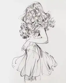 简约手绘女孩头像