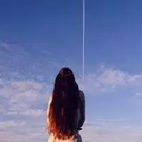背影长发唯美海边精选女生qq头像大全