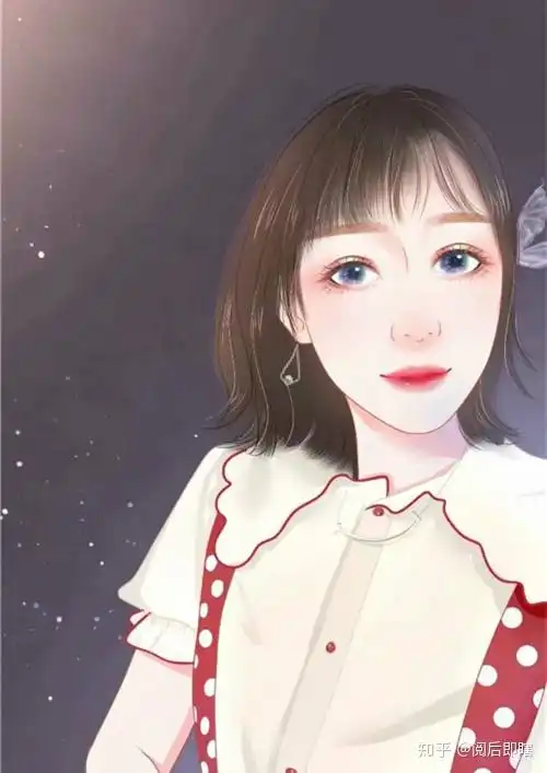 手绘头像图片女生小清新手绘头像女唯美简约2021最火女生头像