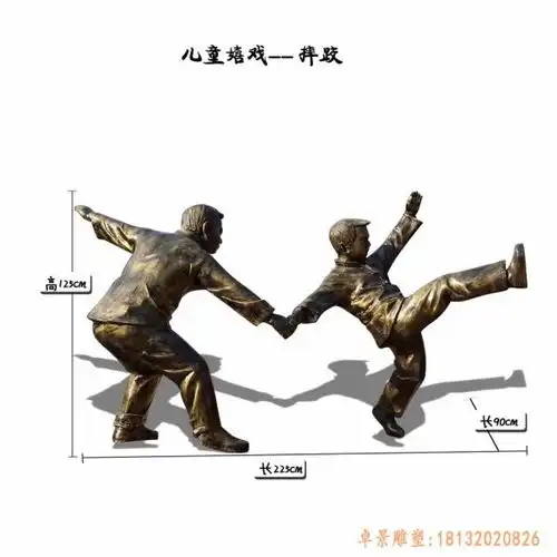 儿童骑自行车铜雕塑连云港锻铜儿童雕塑加工厂