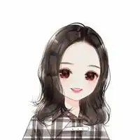 黑头发中分女孩头像卡通