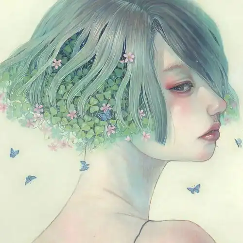 这一位插画师将女性的柔美,以奇幻的方式呈现,触动着观赏者的心