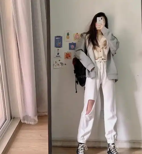 甜酷女孩的裤装穿搭示范,显瘦显腿长,可盐可甜气质满满