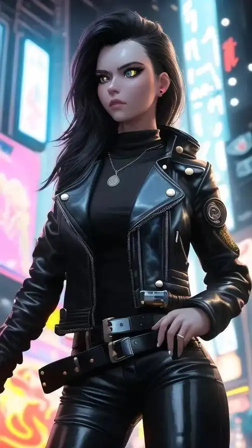 ai绘画,机车女骑二次元动漫美女壁纸集