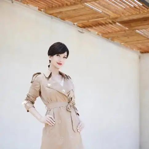中年女性的穿搭标杆,把风衣当连衣裙来穿,气质优雅