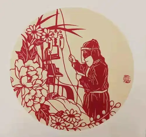 周口美女巧剪全国抗疫英姿